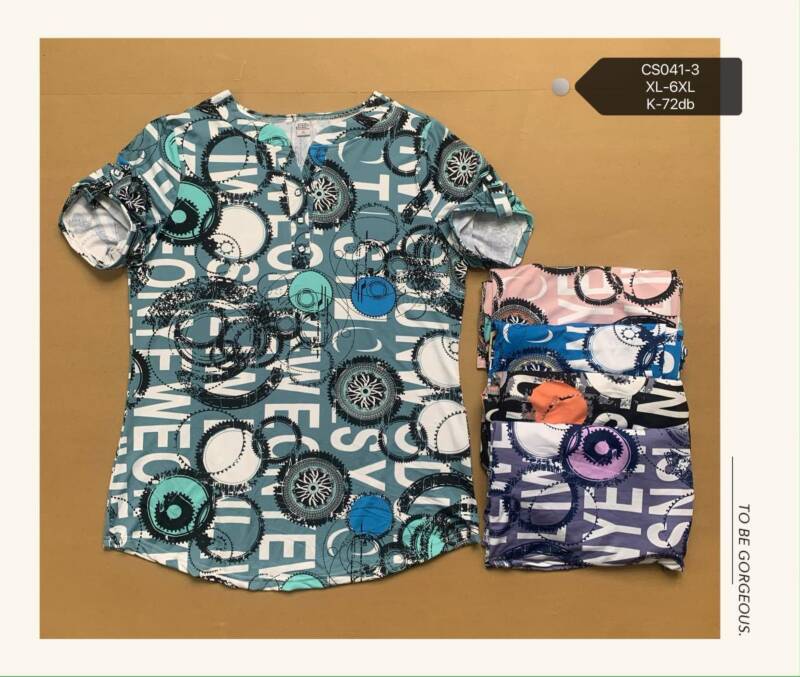 Bluzki damskie Roz XL-6XL, Mix Kolor Paczka 12 szt